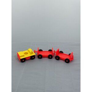 Vintage Fisher Price Little People 3 Piece Play Family Airport Luggage Cart